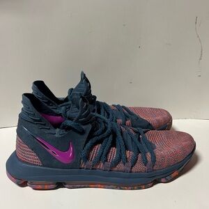 Men’s Nike KD 10 All-Star 2018 Ocean Fog/ Fuchsia Blast- Hyper Crimson Size 14